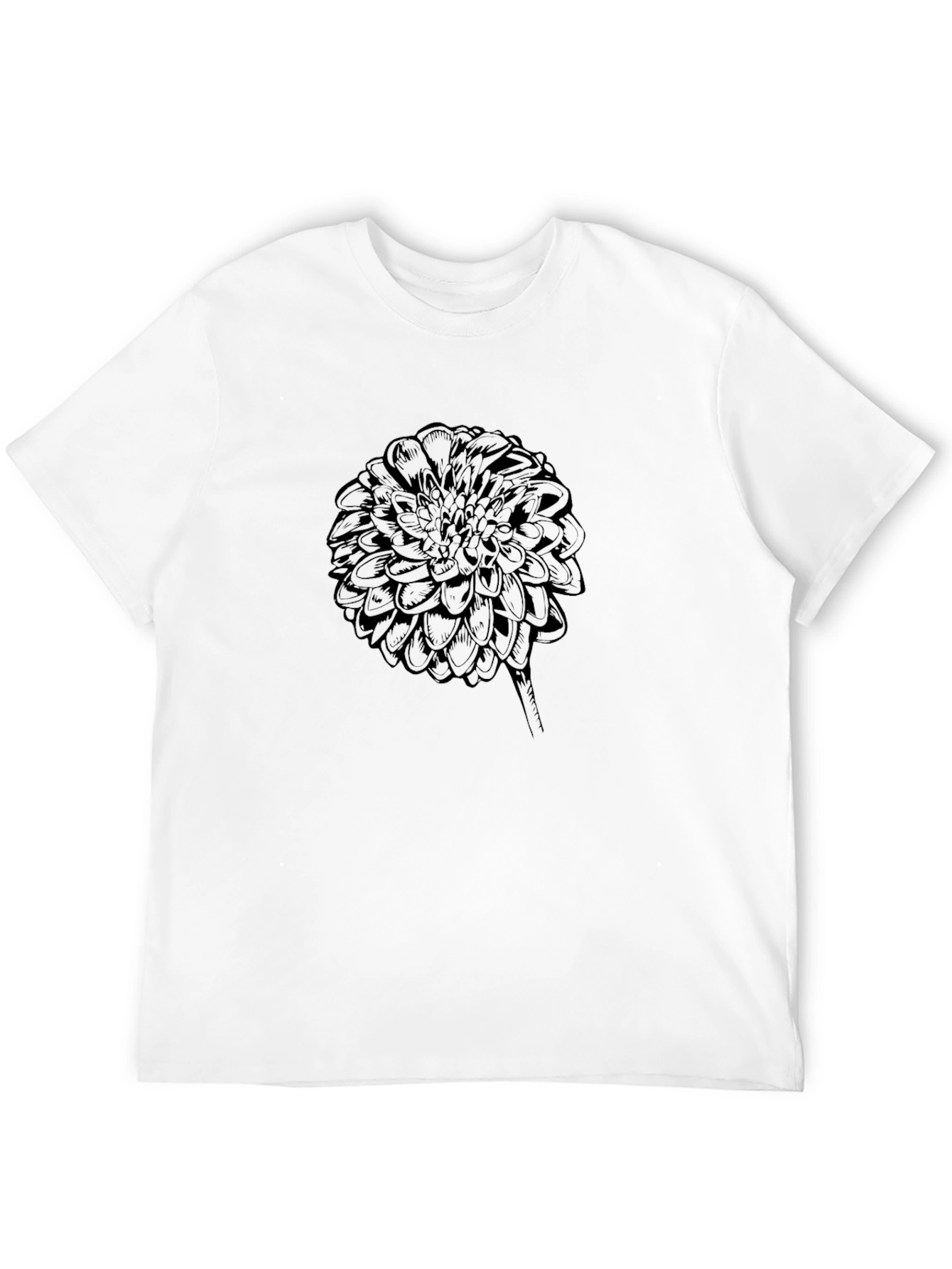 Black Floral Graphic Tee - Mens Casual Style