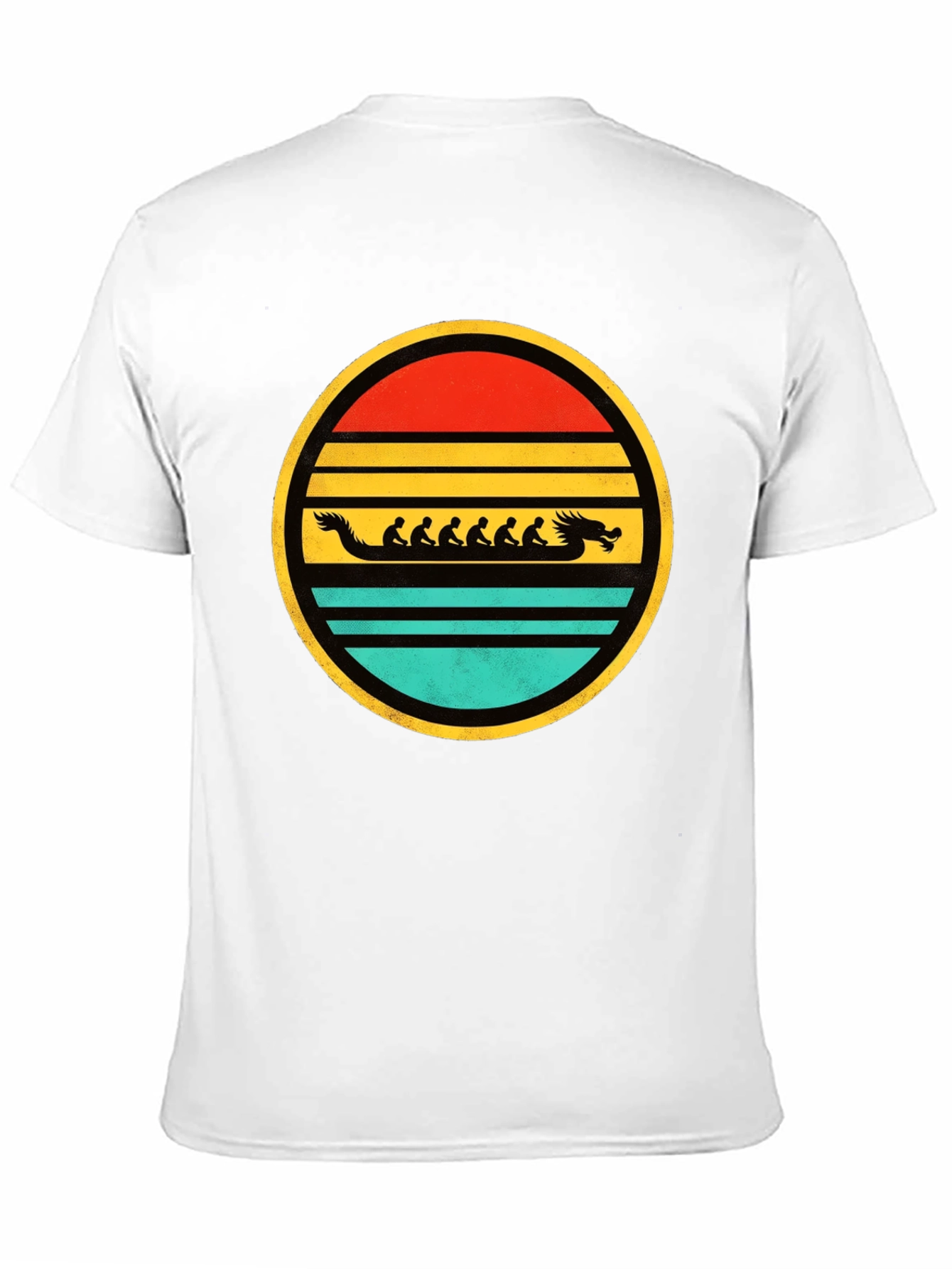 Retro Dragon Boat Sunset T-Shirt
