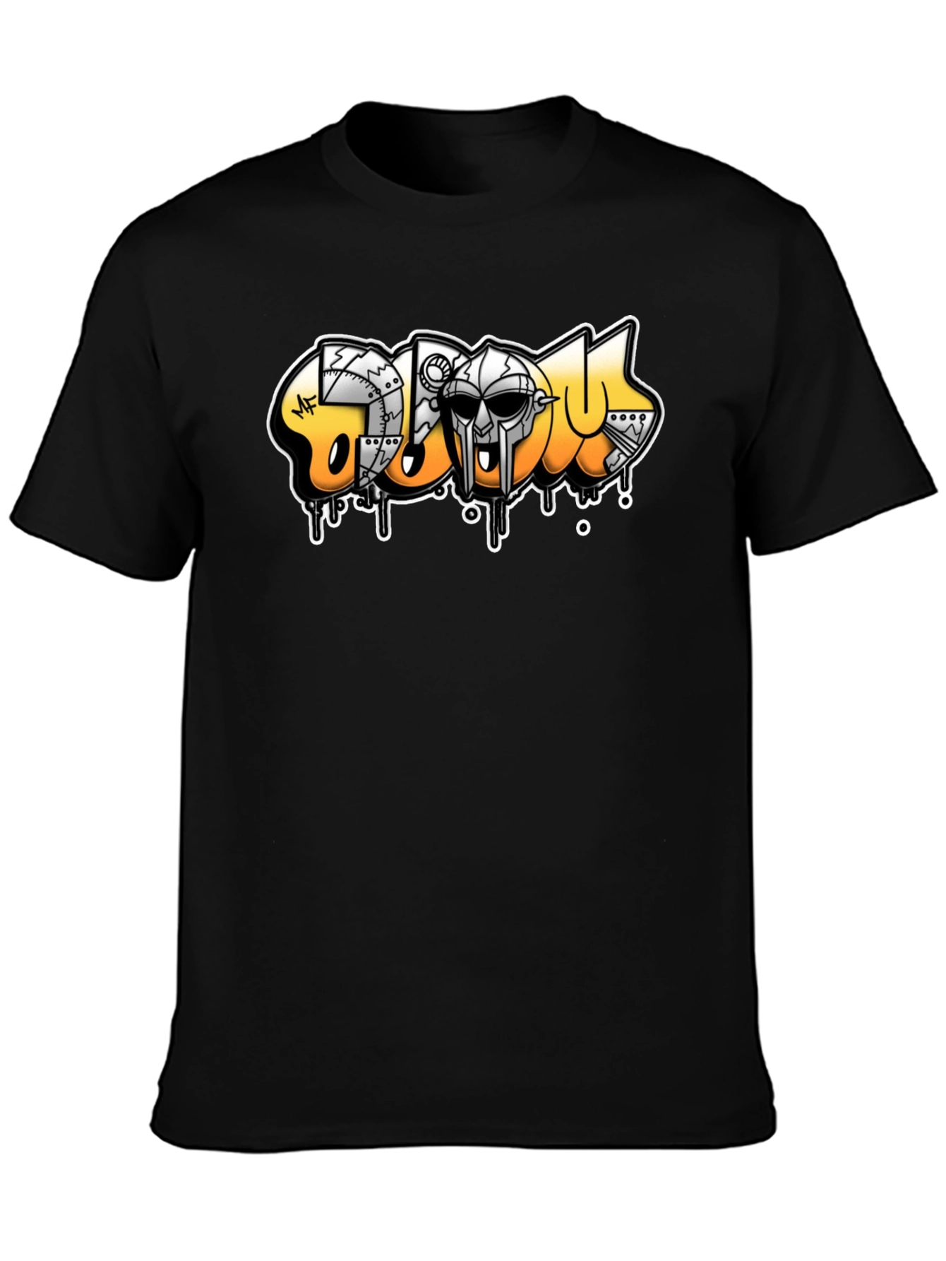 MF DOOM Graffiti Art Black T-Shirt