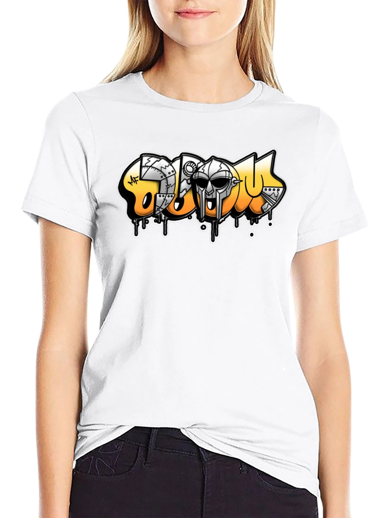 MF DOOM Graffiti Art Black T-Shirt