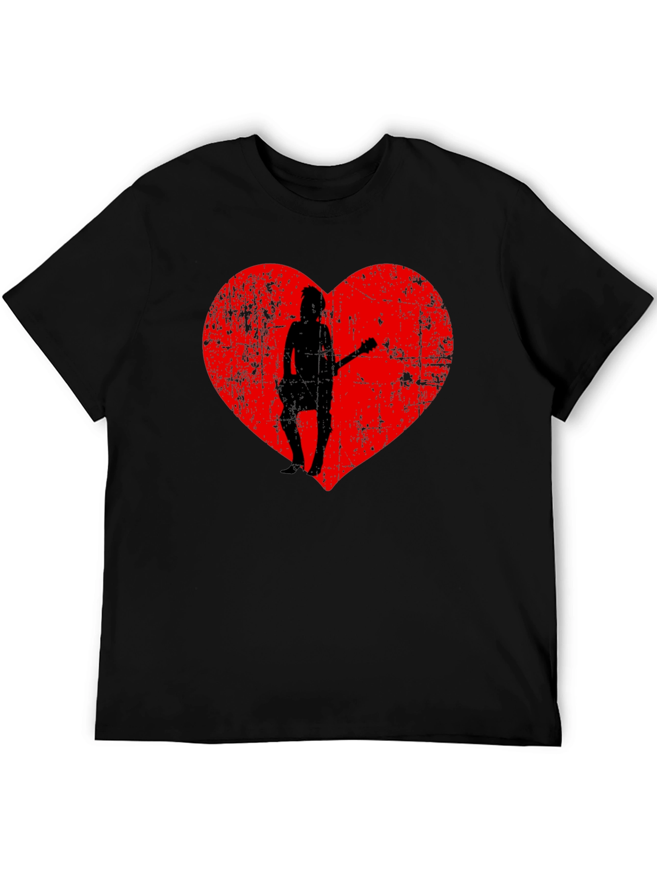 Rockstar Love T-Shirt - Grunge Heart Design