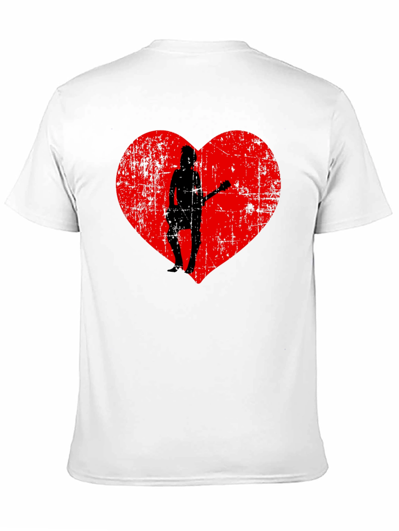 Rockstar Love T-Shirt - Grunge Heart Design