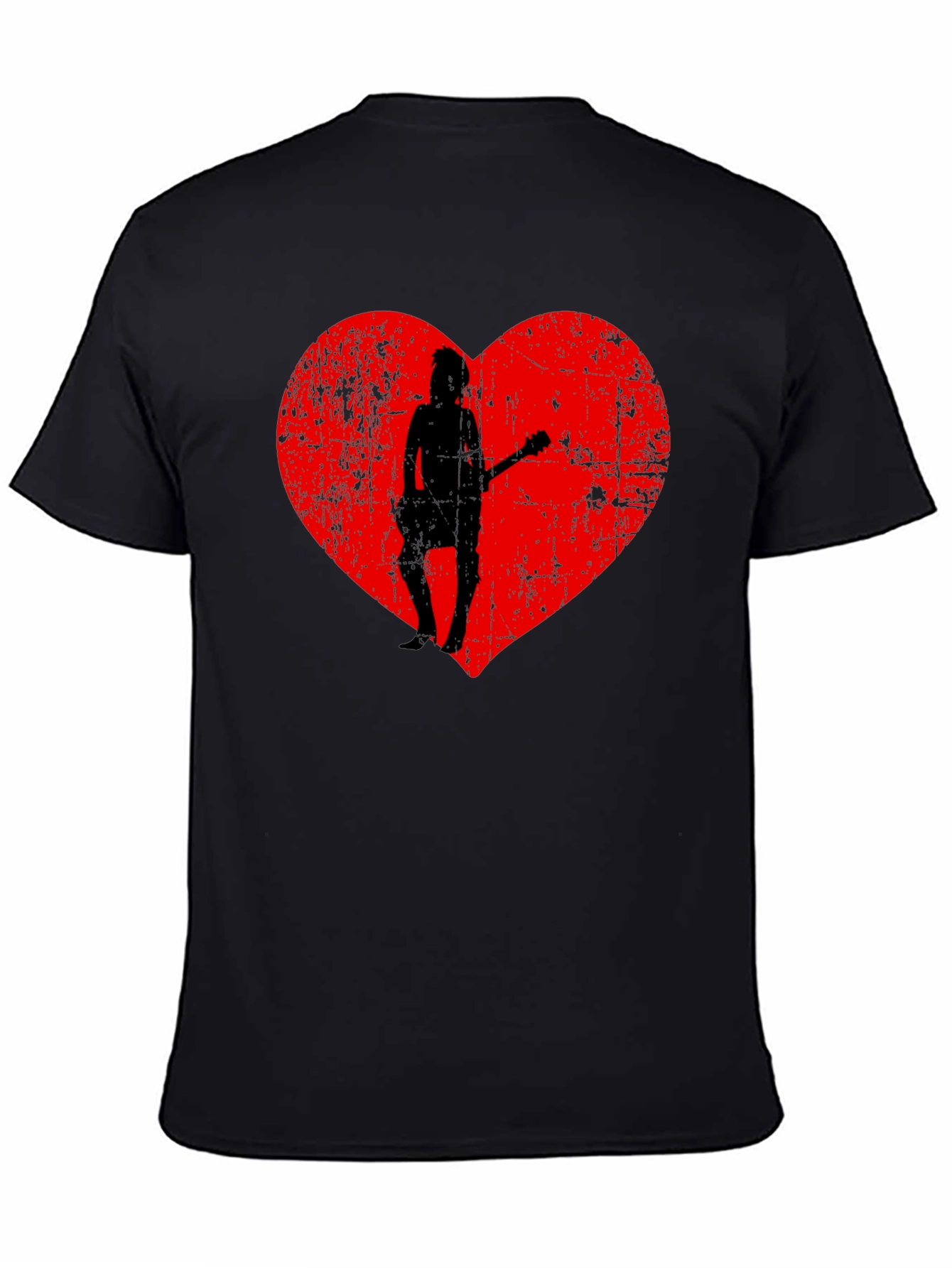 Rockstar Love T-Shirt - Grunge Heart Design