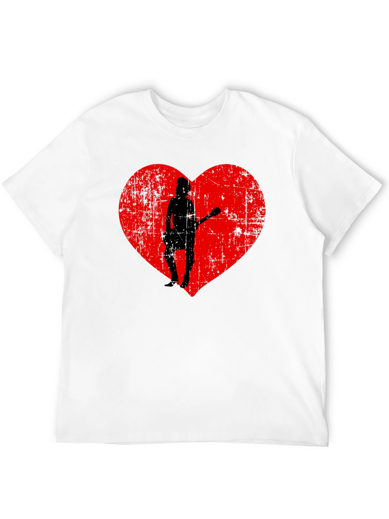 Rockstar Love T-Shirt - Grunge Heart Design