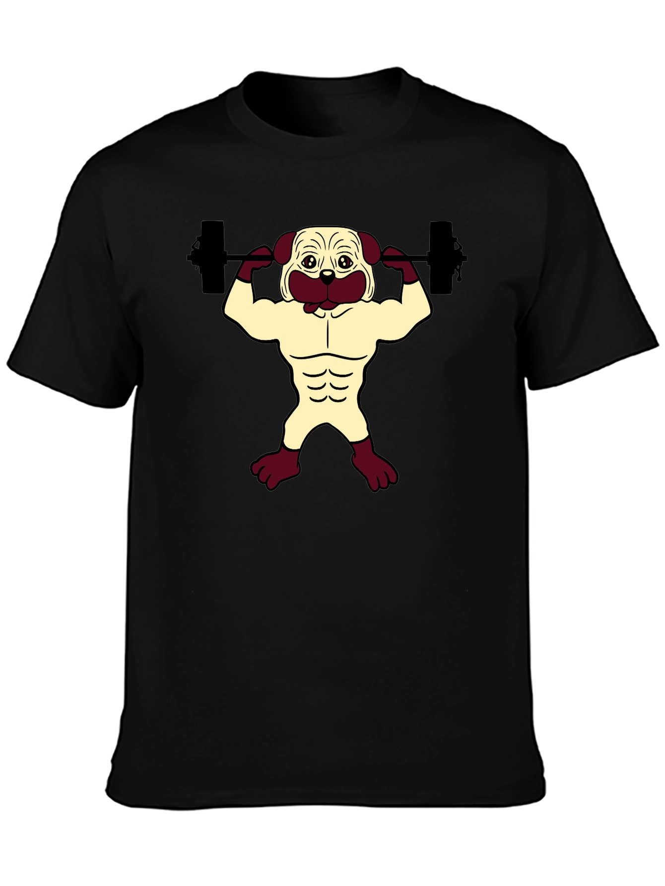 Pug Gym Black T-Shirt