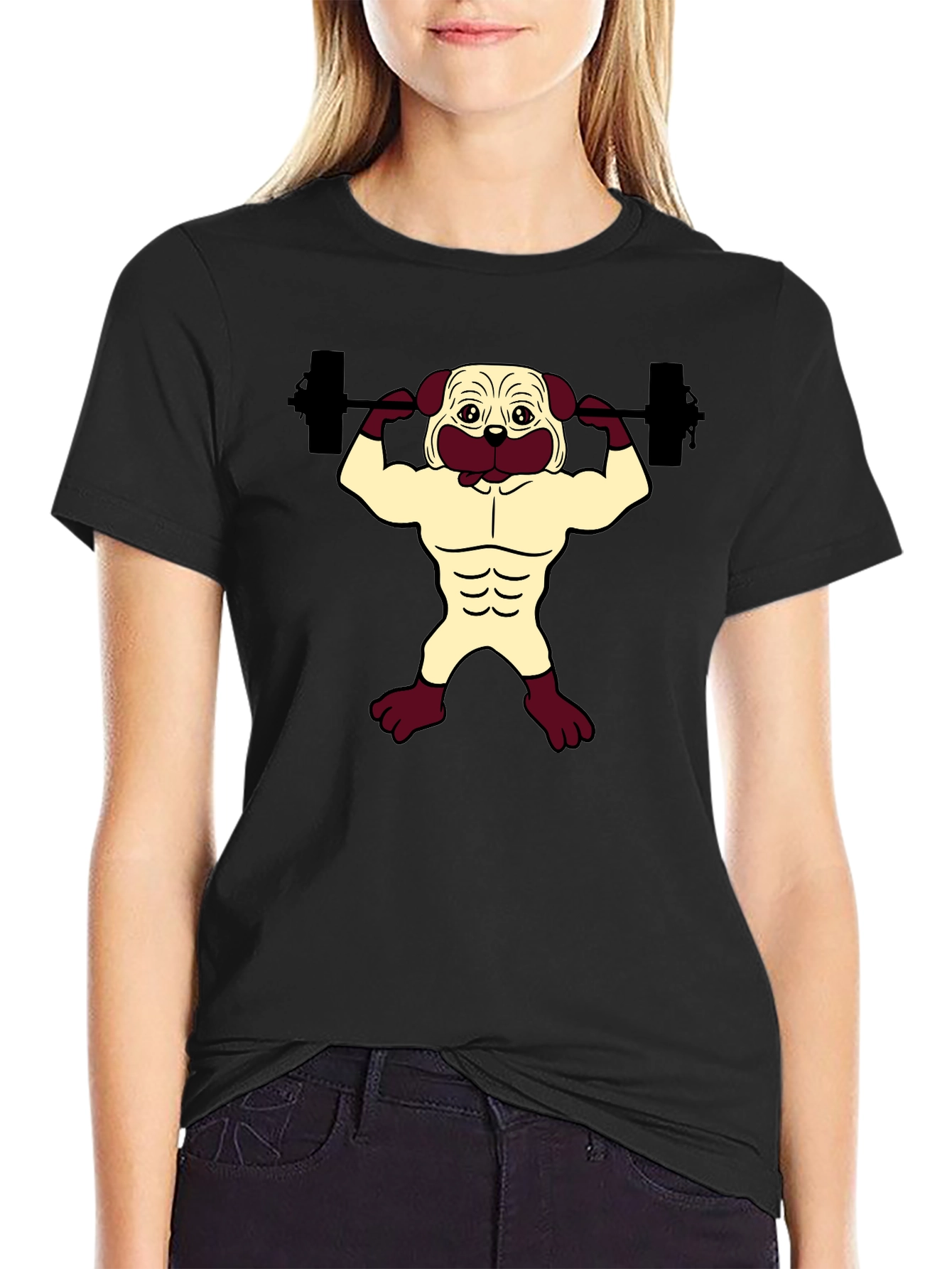 Pug Gym Black T-Shirt