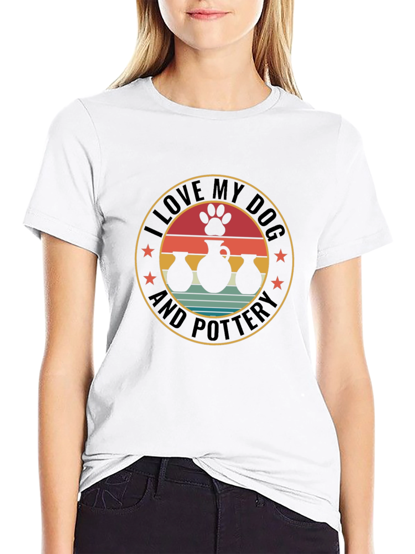 I Love My Dog and Pottery T-Shirt