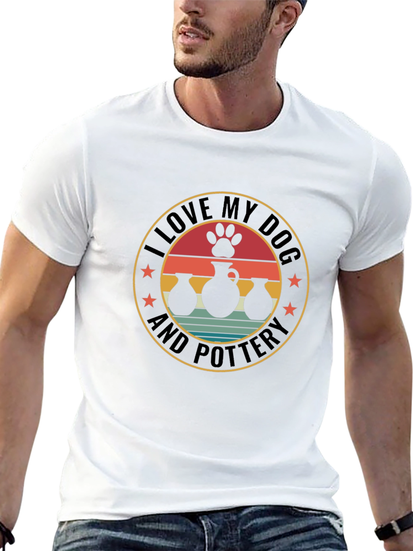 I Love My Dog and Pottery T-Shirt