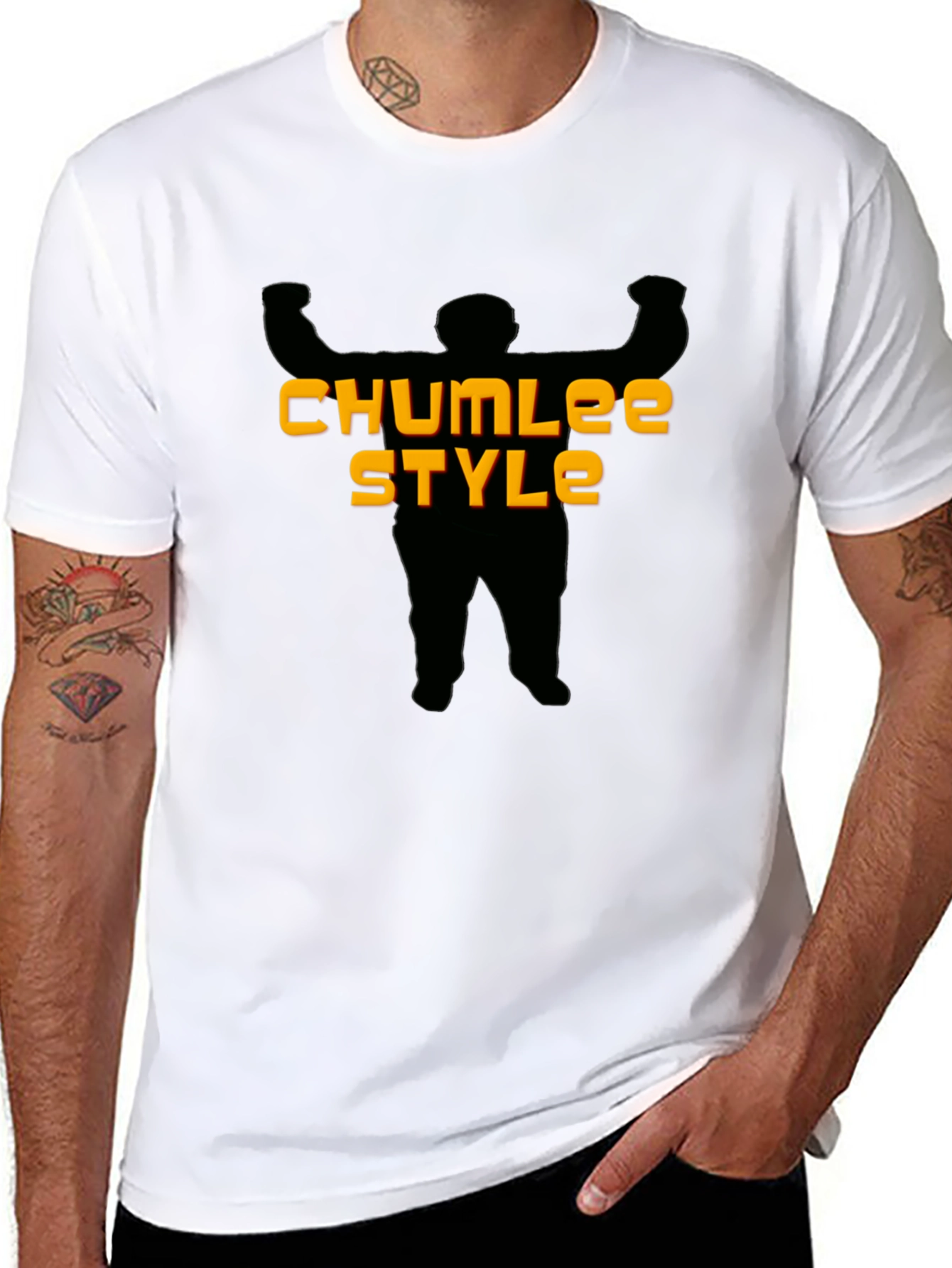 Chumlee Style Black Graphic T-Shirt