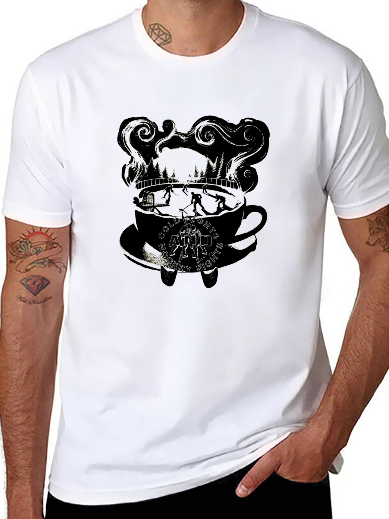 Cold Nights and Hockey Fights T-Shirt