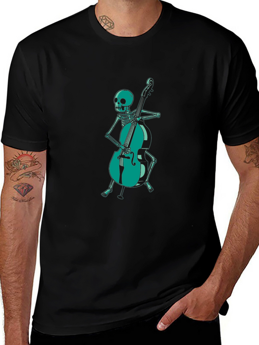Skeleton Cellist Graphic Tee