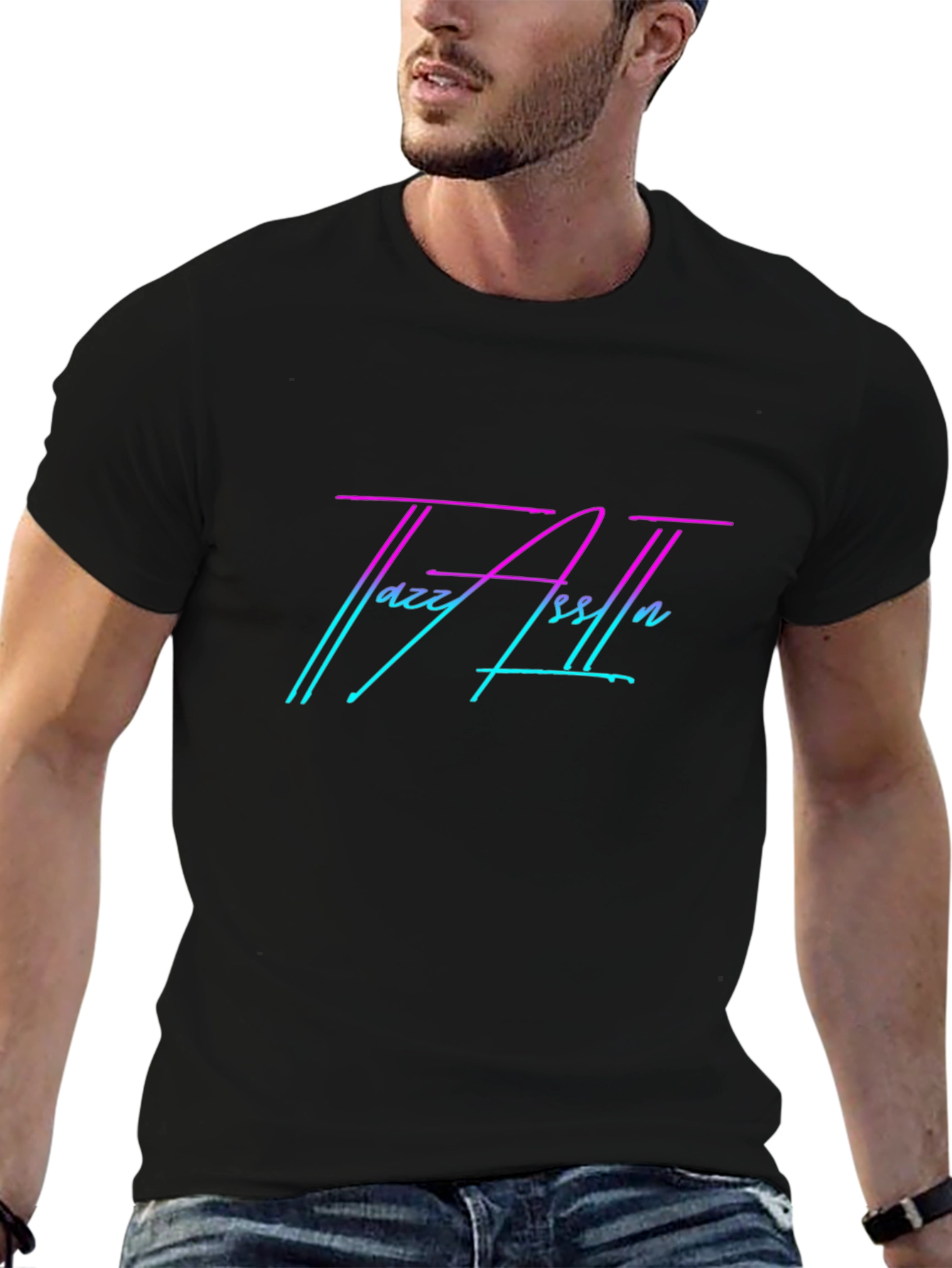 Jazzy Assassin Black Graphic Tee
