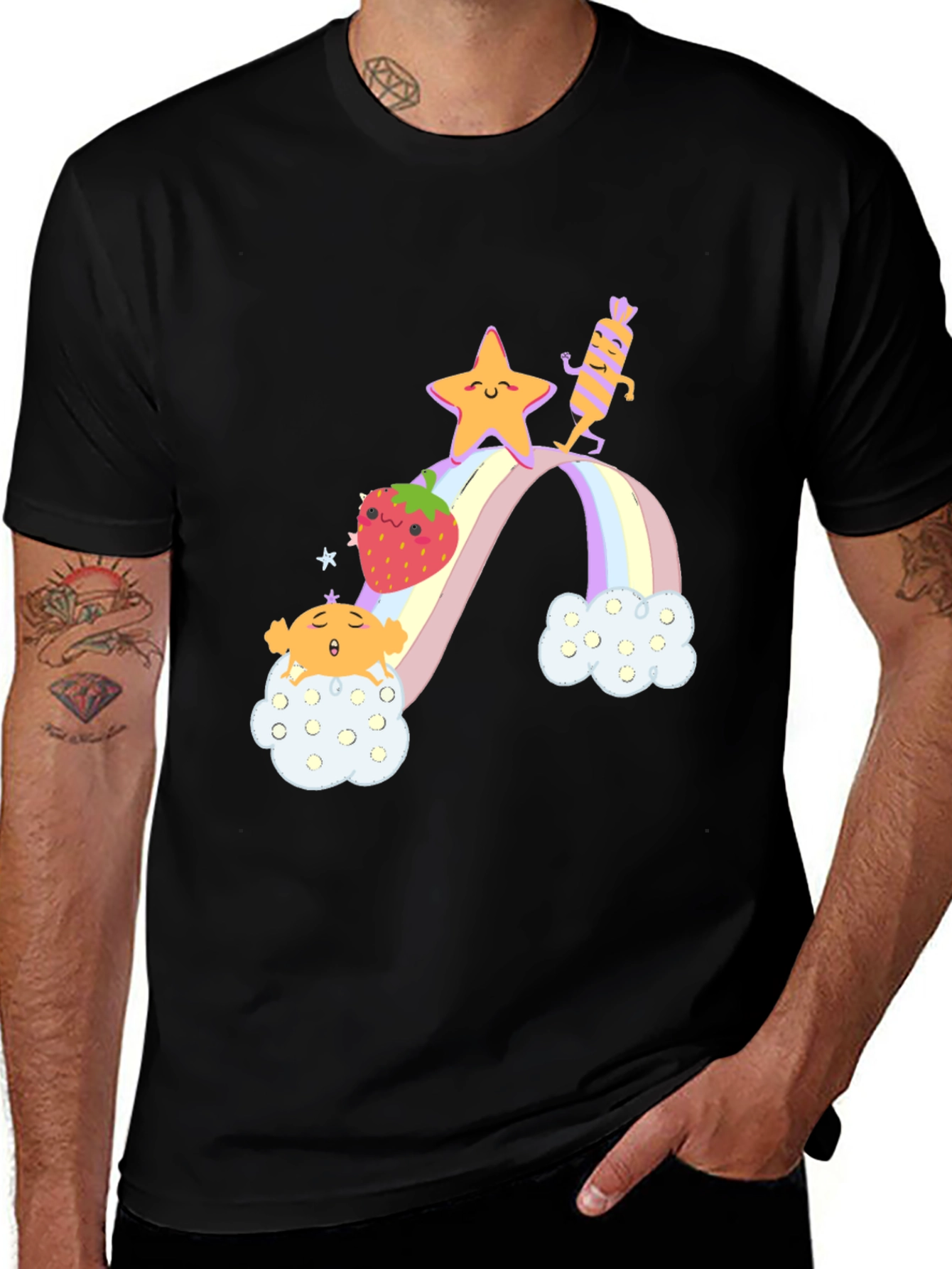 Rainbow Cloud Cartoon T-Shirt