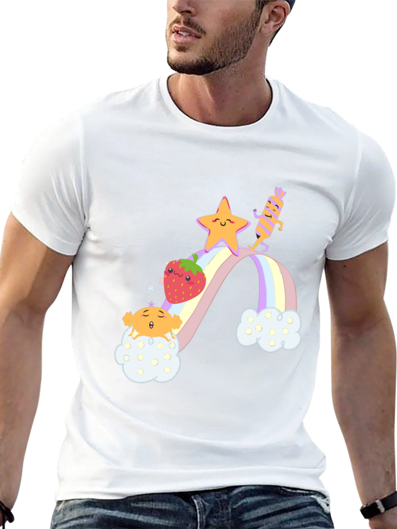 Rainbow Cloud Cartoon T-Shirt