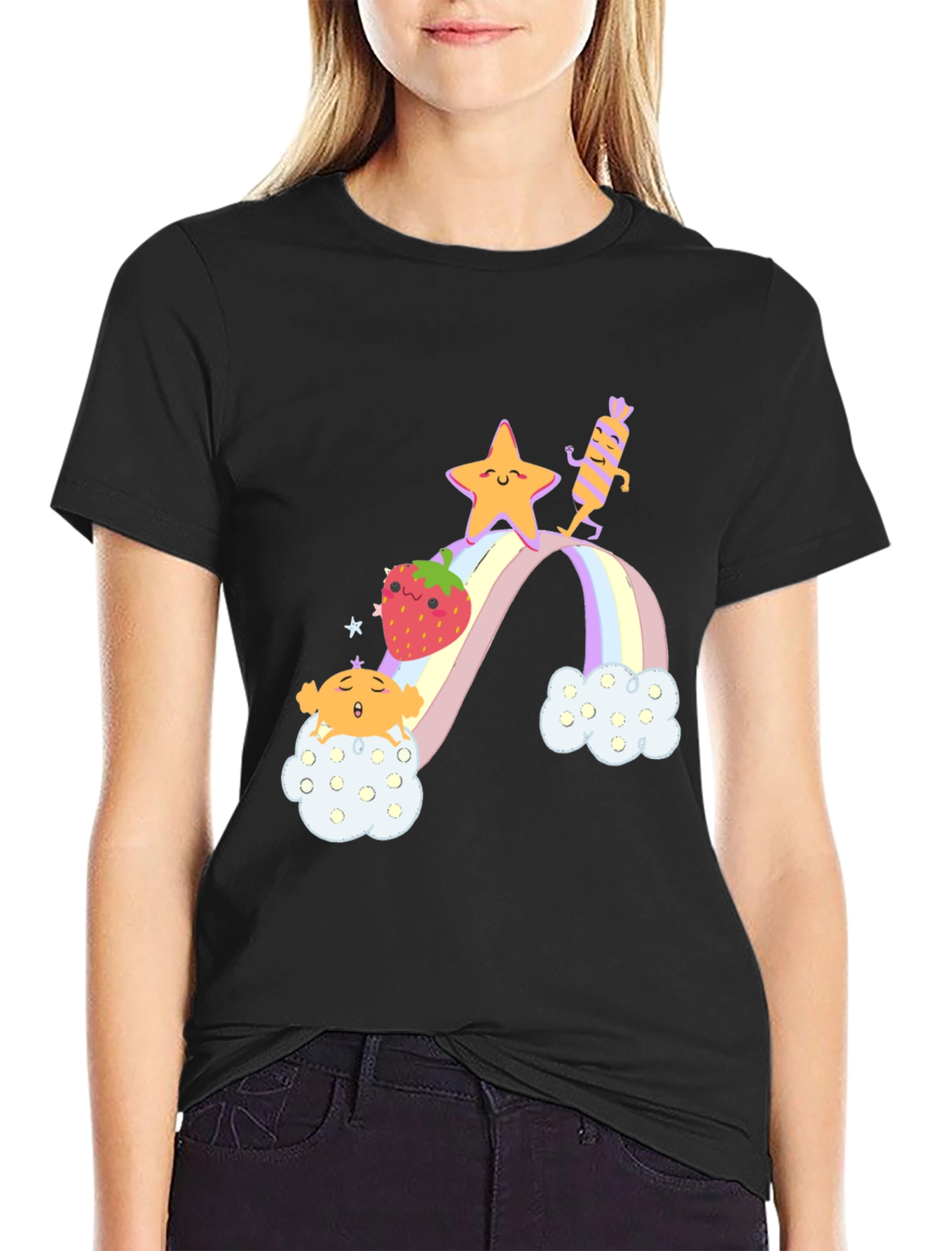 Rainbow Cloud Cartoon T-Shirt