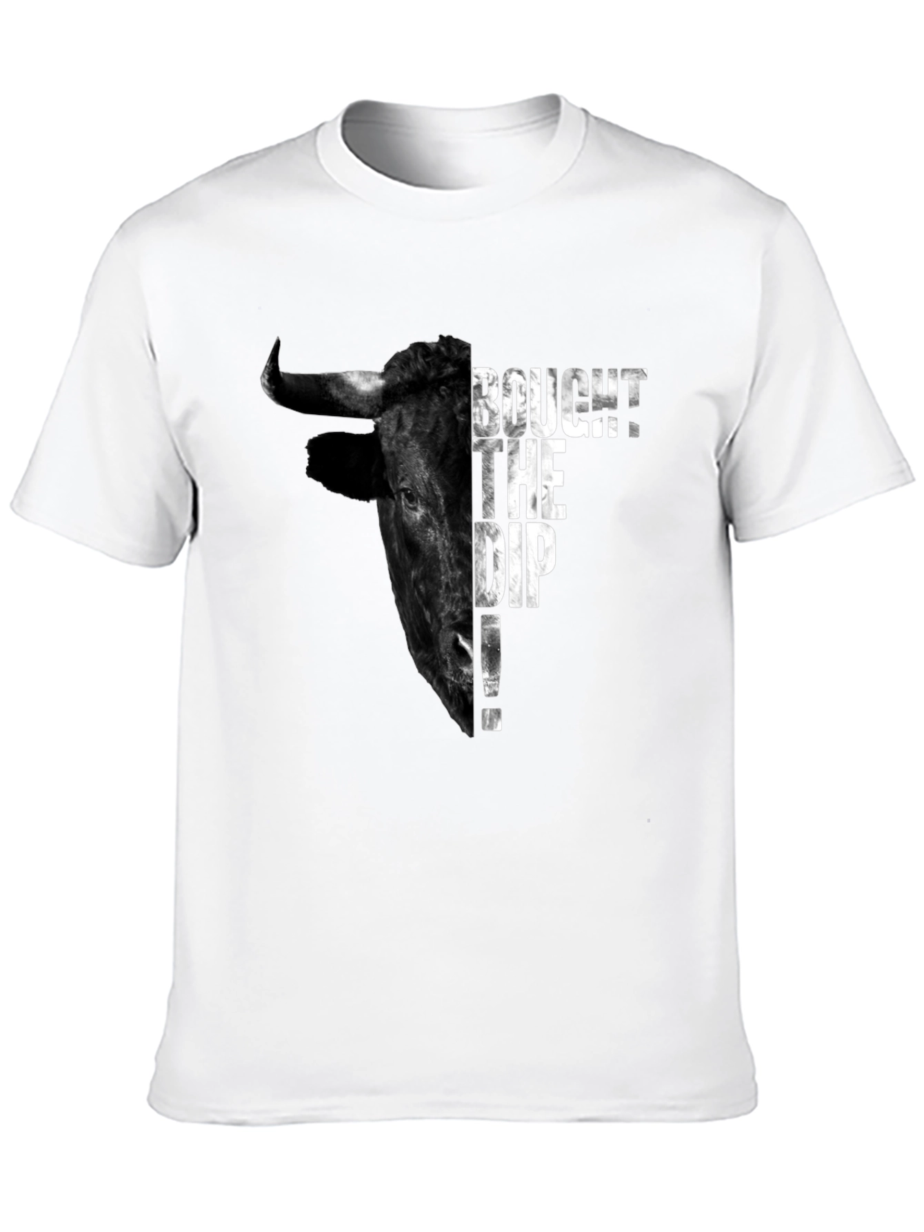 BOUGHT THE DIP! Bull Graphic Tee - Black