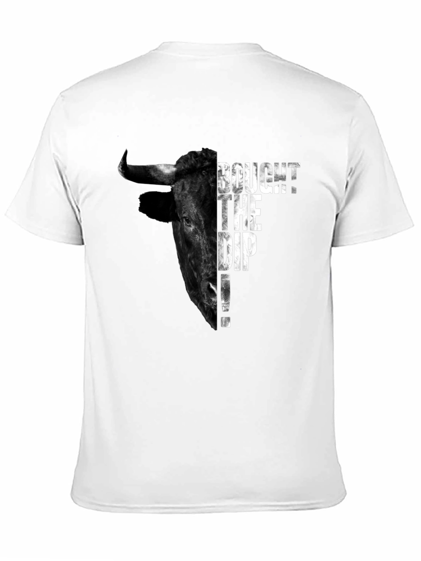 BOUGHT THE DIP! Bull Graphic Tee - Black