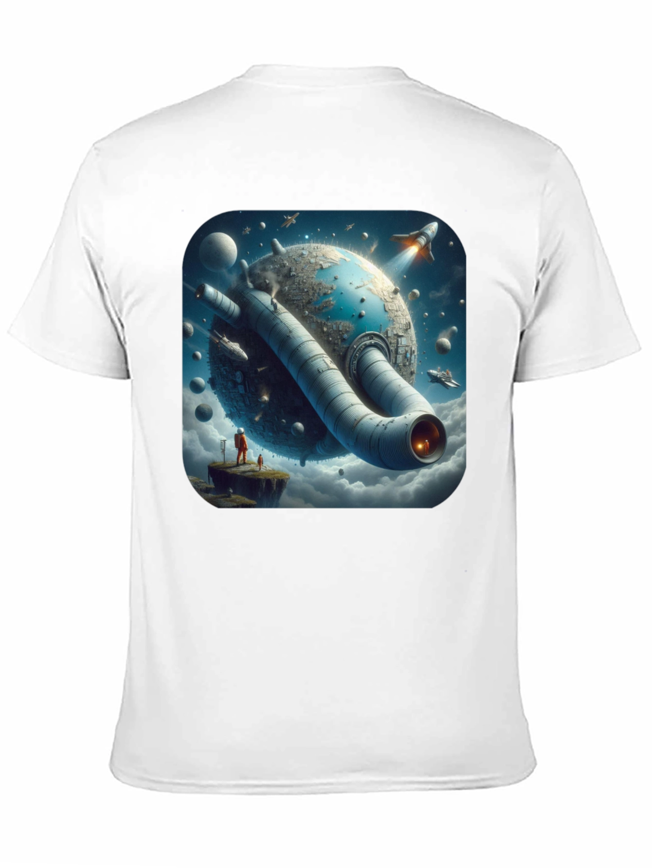Sci-Fi Planet T-Shirt - Futuristic Graphic Tee