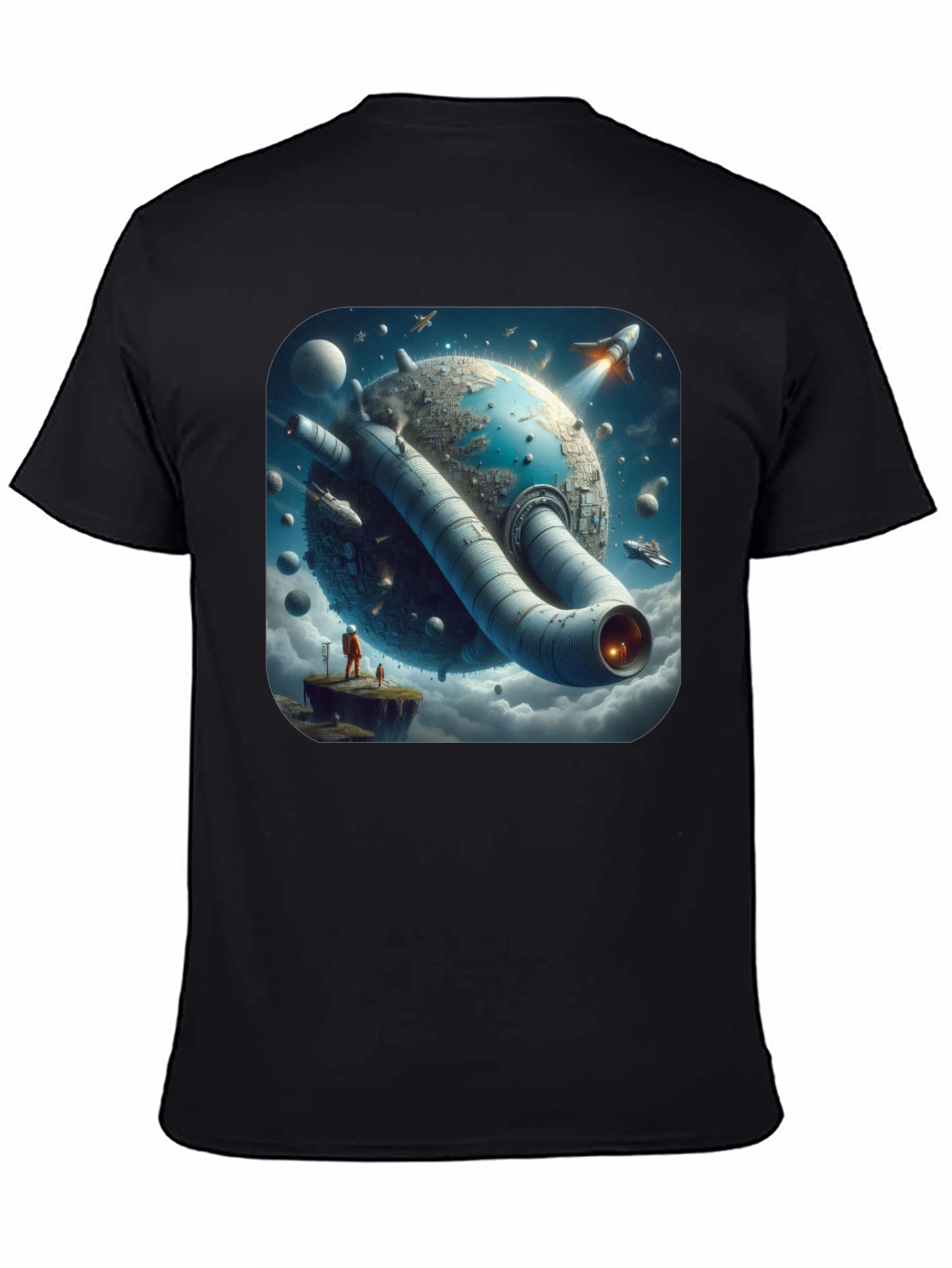 Sci-Fi Planet T-Shirt - Futuristic Graphic Tee