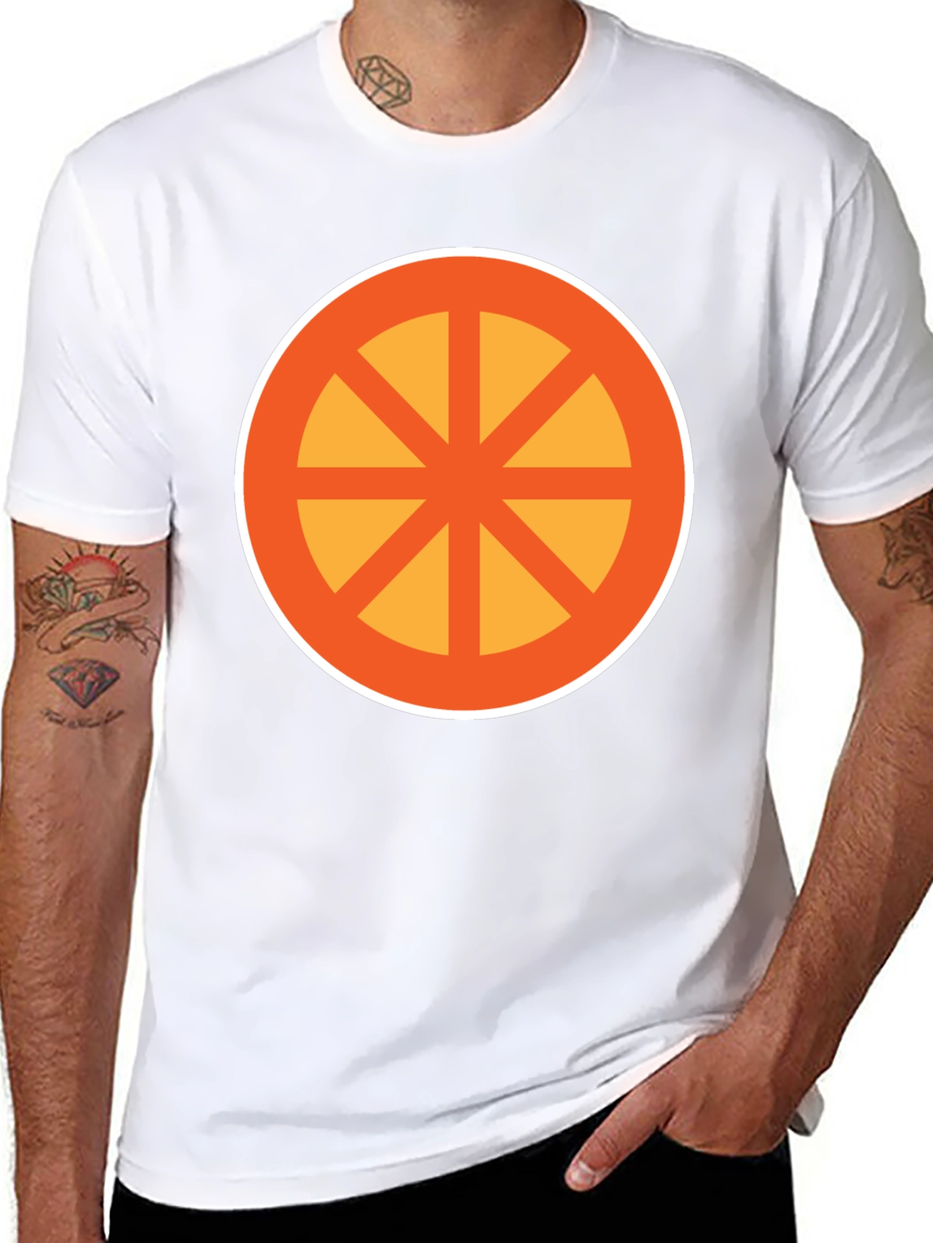 Geometric Circle Graphic Tee - Modern Casual Comfort