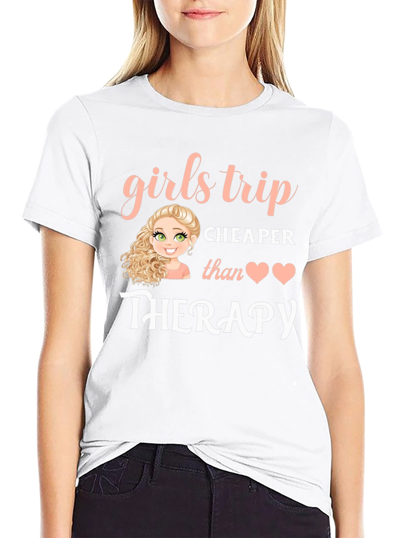 Girls Trip Therapy T-Shirt - Black Cotton Tee