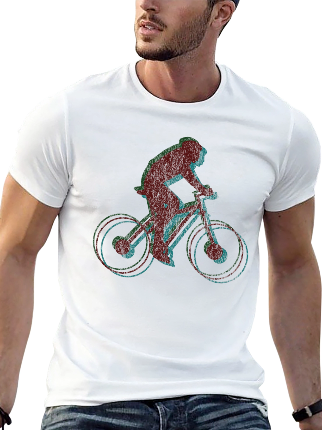 Retro Mountain Biker Graphic Tee