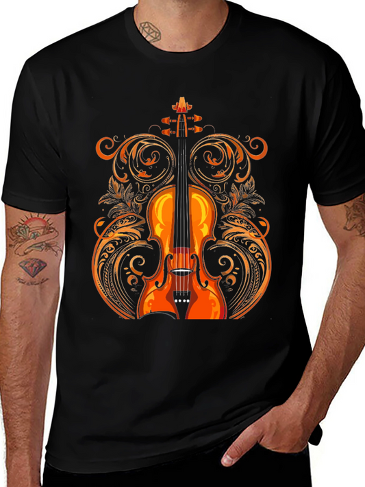 Violin Graphic Tee - Music Lovers Shirt