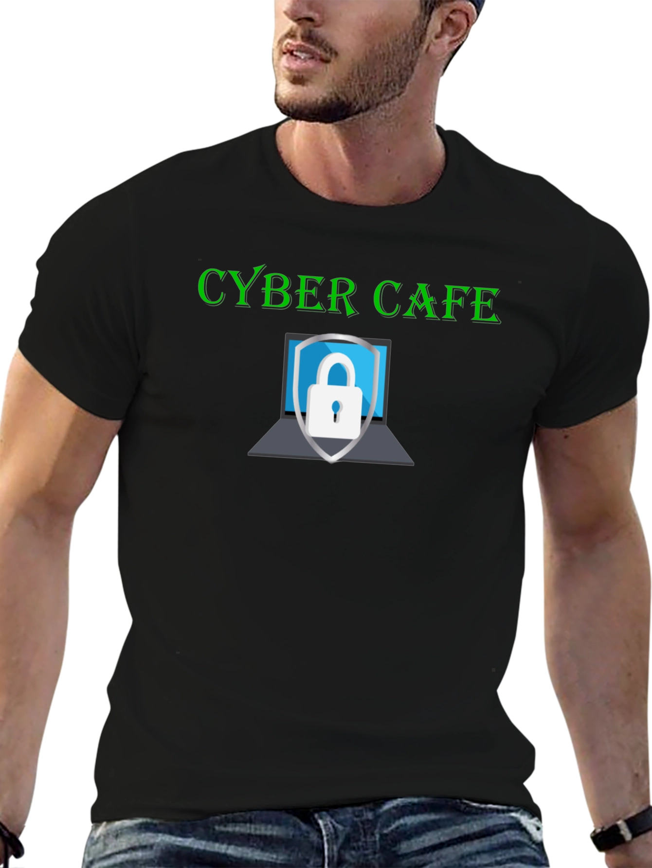 Cyber Cafe Security T-Shirt - Stylish Protection