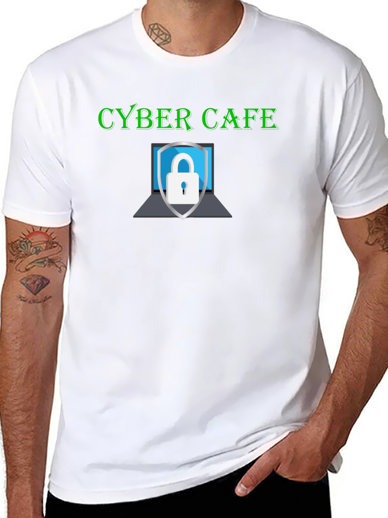 Cyber Cafe Security T-Shirt - Stylish Protection