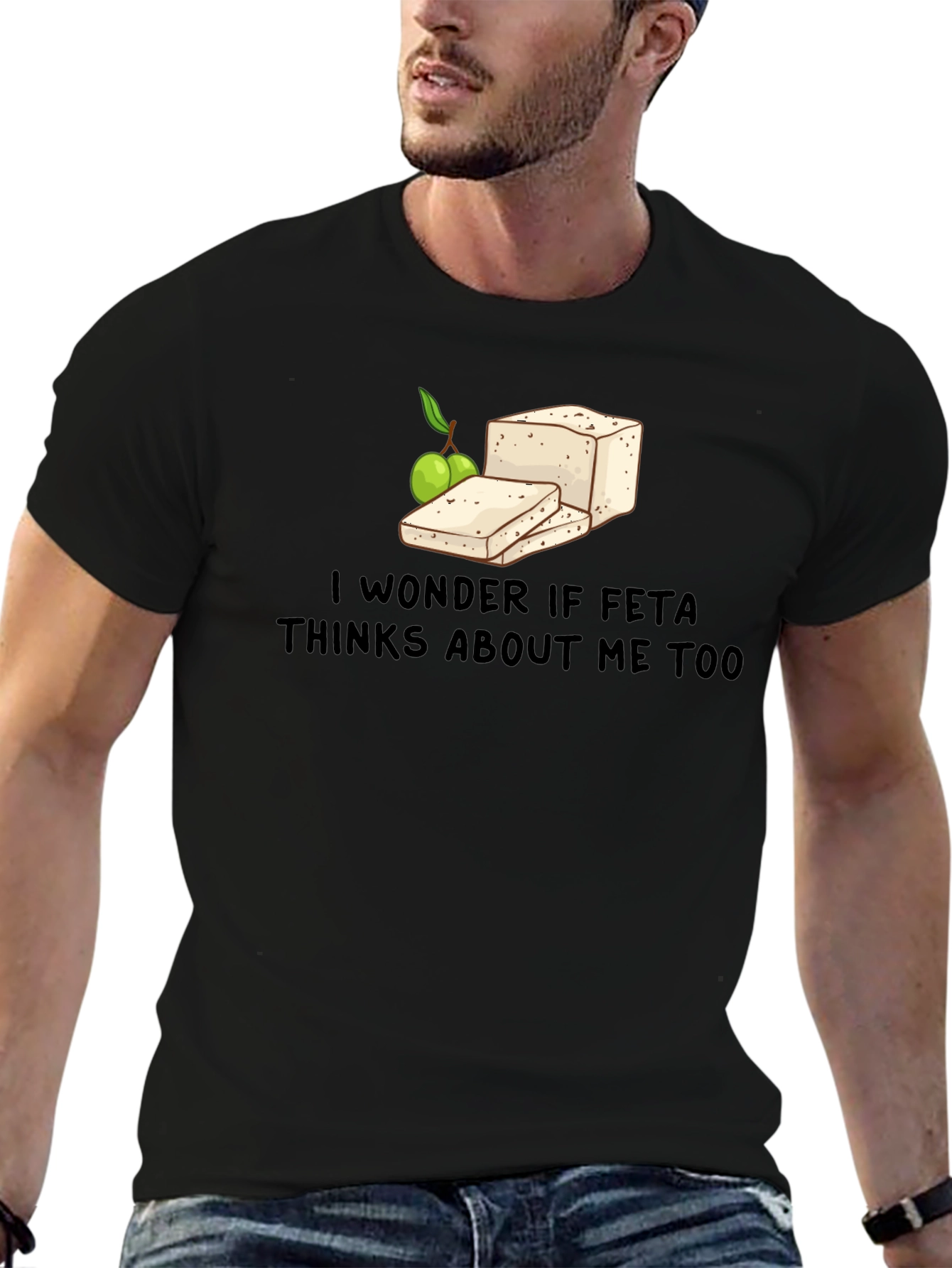 Feta Cheese Lovers Graphic T-Shirt