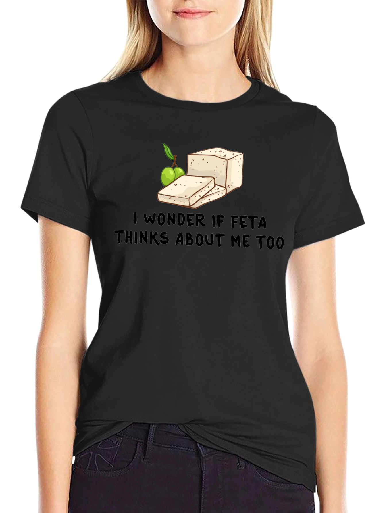 Feta Cheese Lovers Graphic T-Shirt