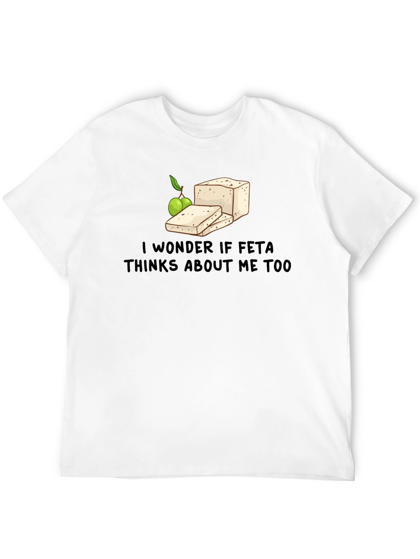Feta Cheese Lovers Graphic T-Shirt