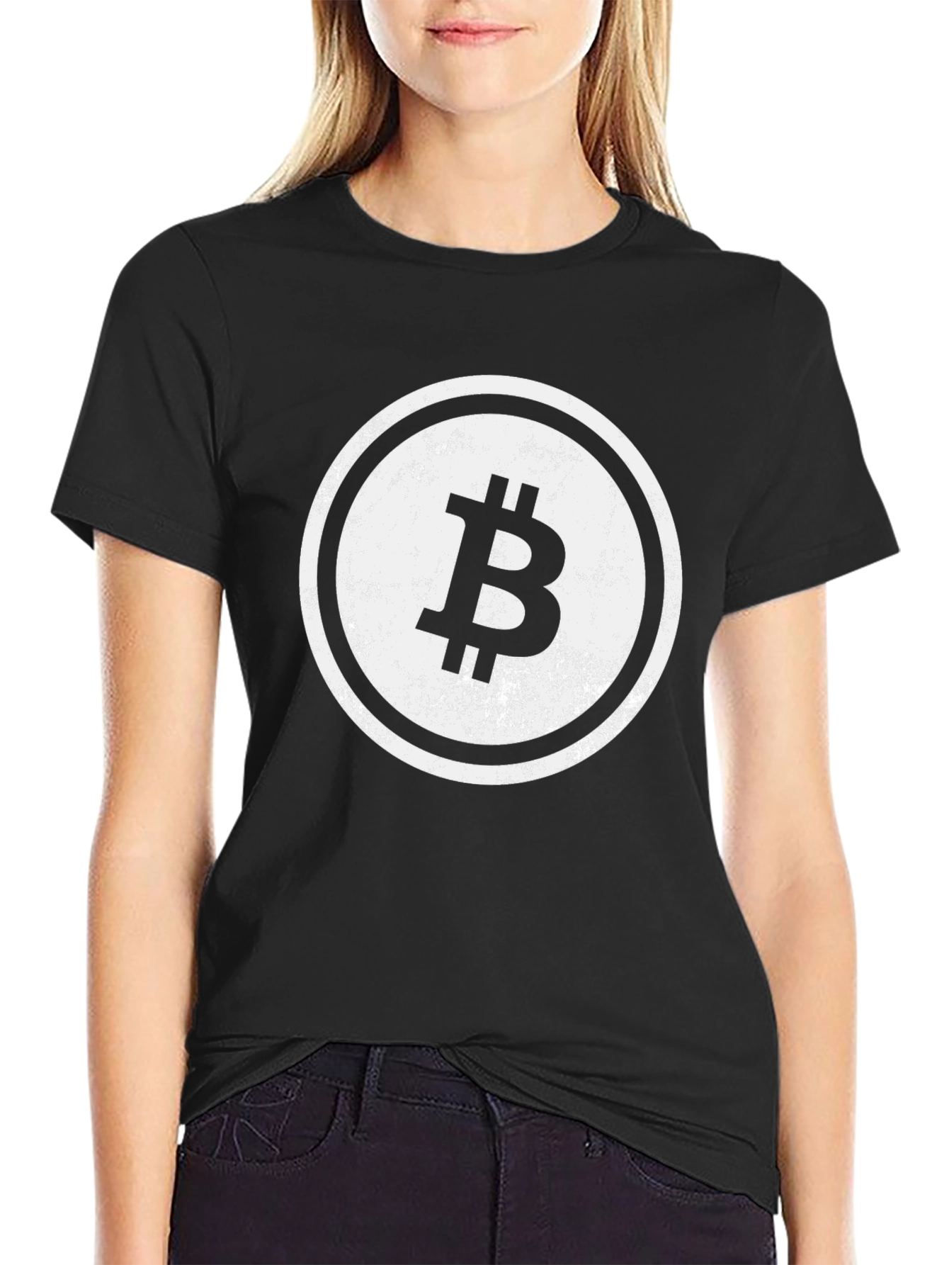 Bitcoin Logo Black T-Shirt - Crypto Currency Fashion
