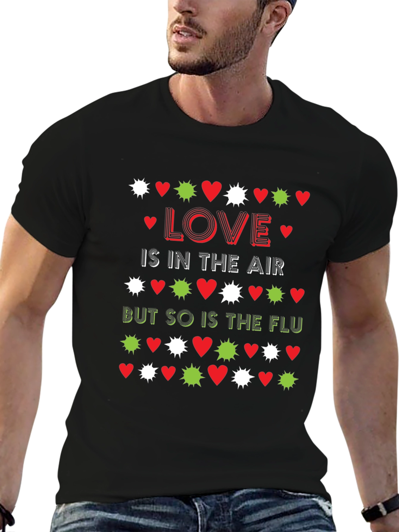 Love & Flu T-Shirt - Funny Valentines Day Tee