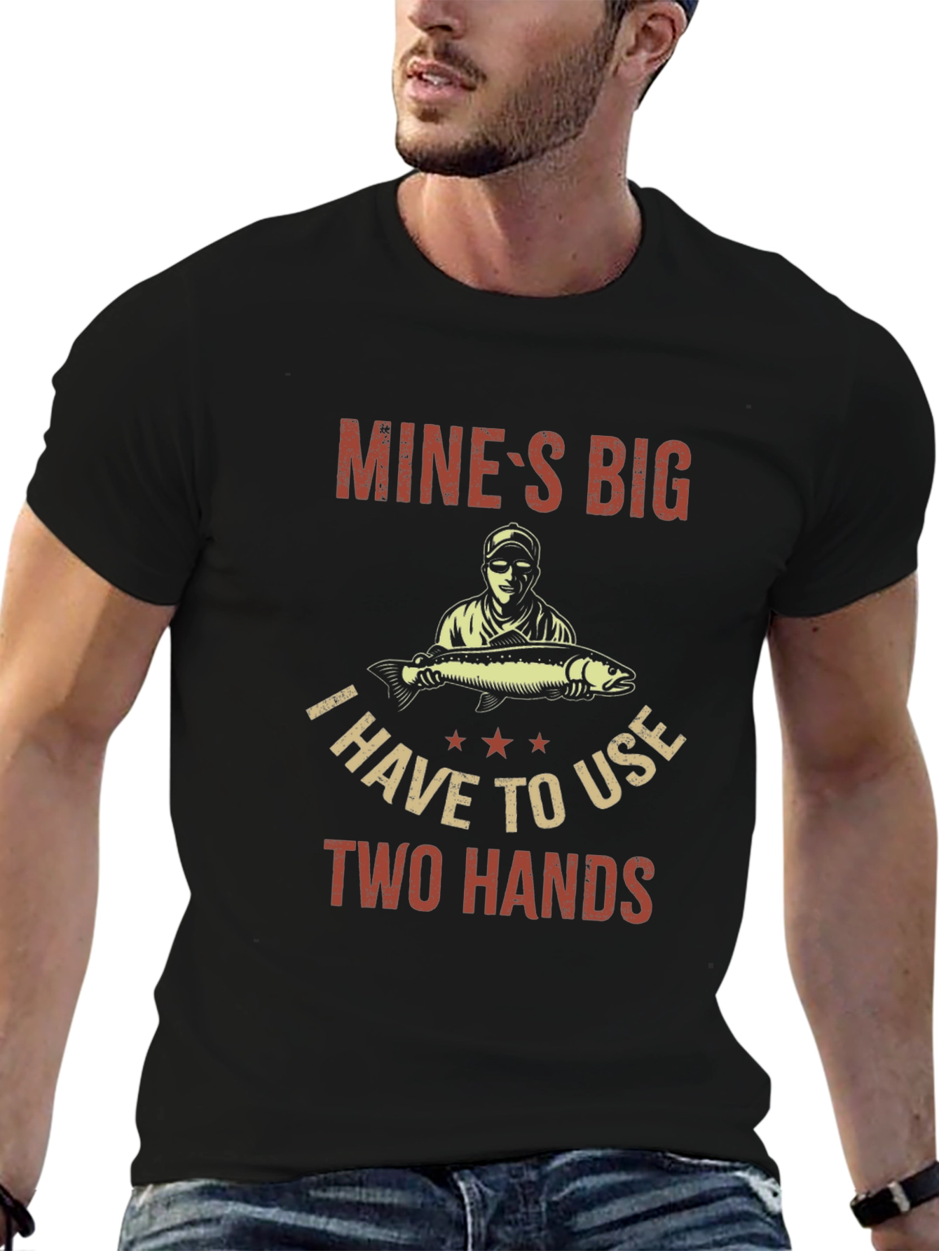 Mines Big Funny Fishing T-Shirt