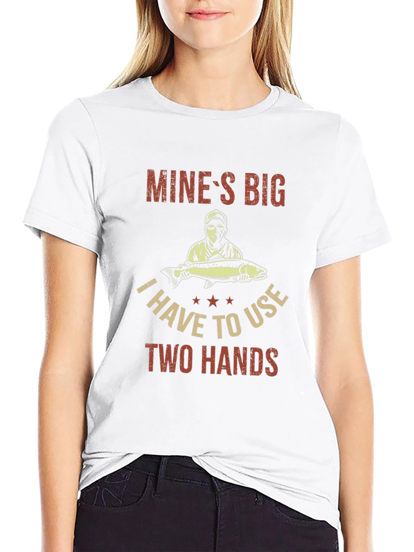 Mines Big Funny Fishing T-Shirt