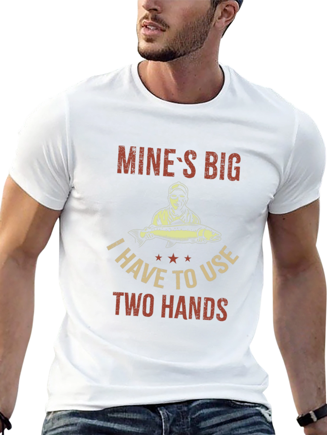 Mines Big Funny Fishing T-Shirt