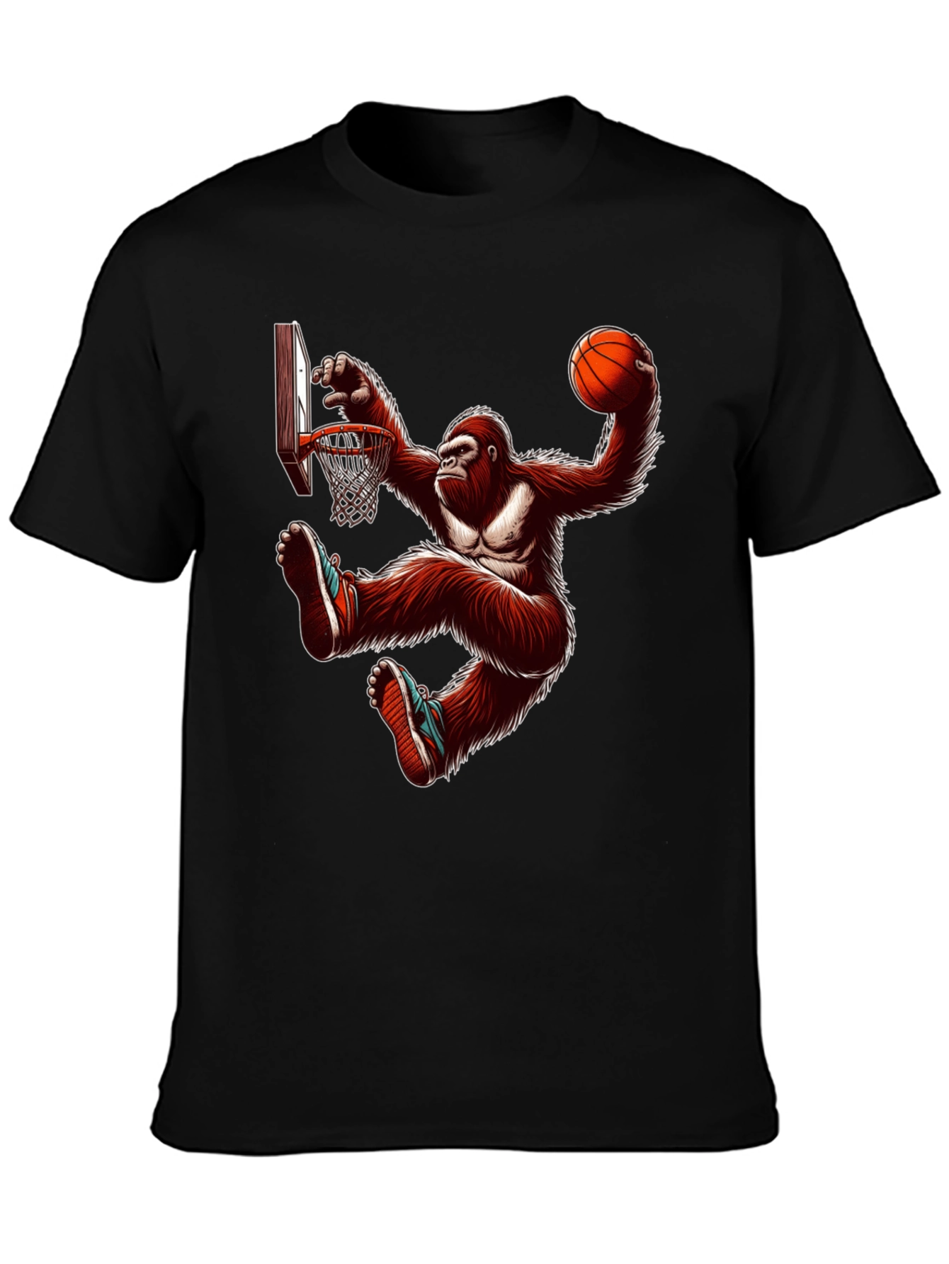 Gorilla Dunking Basketball T-Shirt