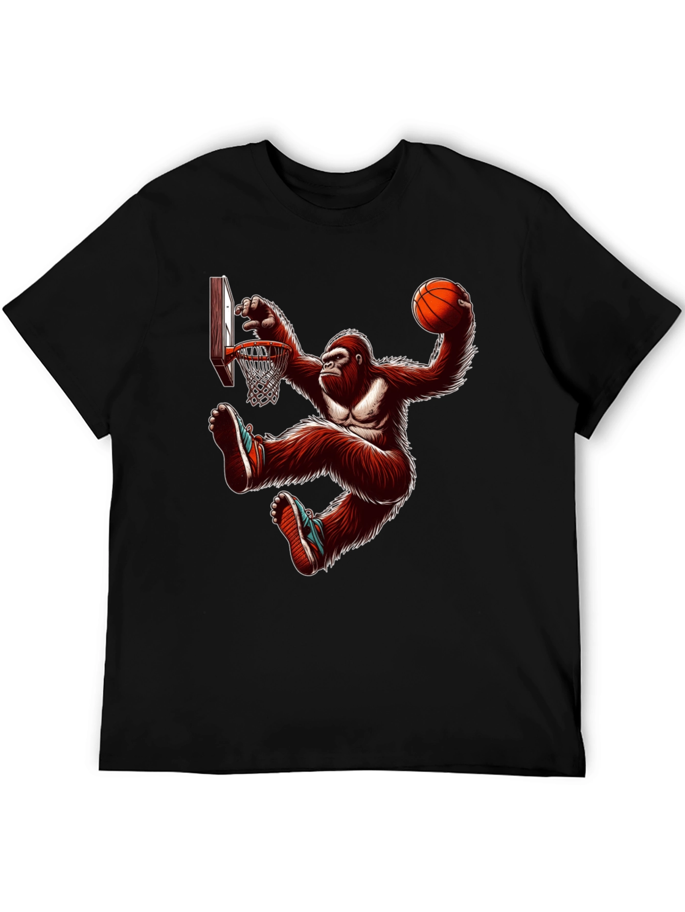 Gorilla Dunking Basketball T-Shirt