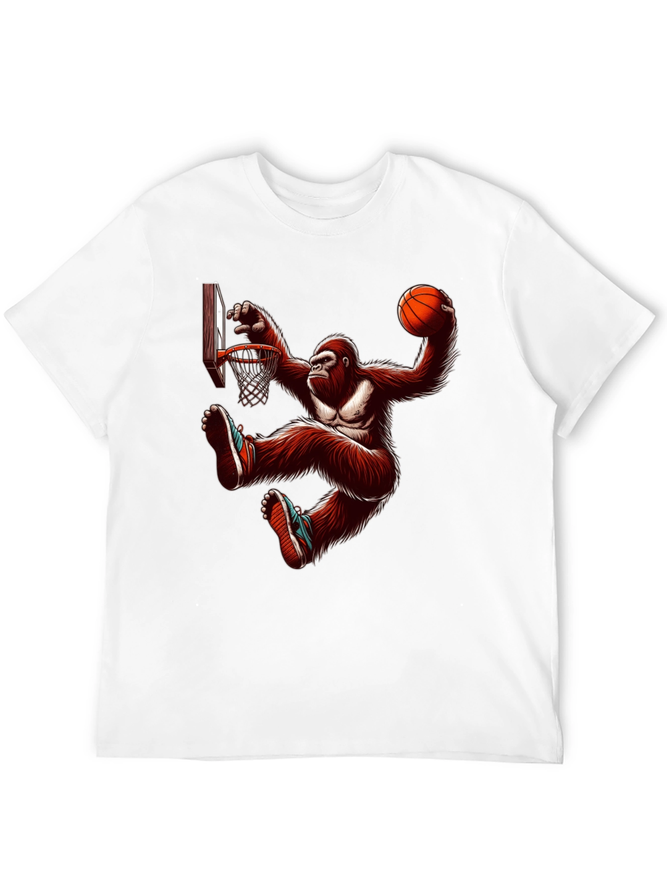 Gorilla Dunking Basketball T-Shirt
