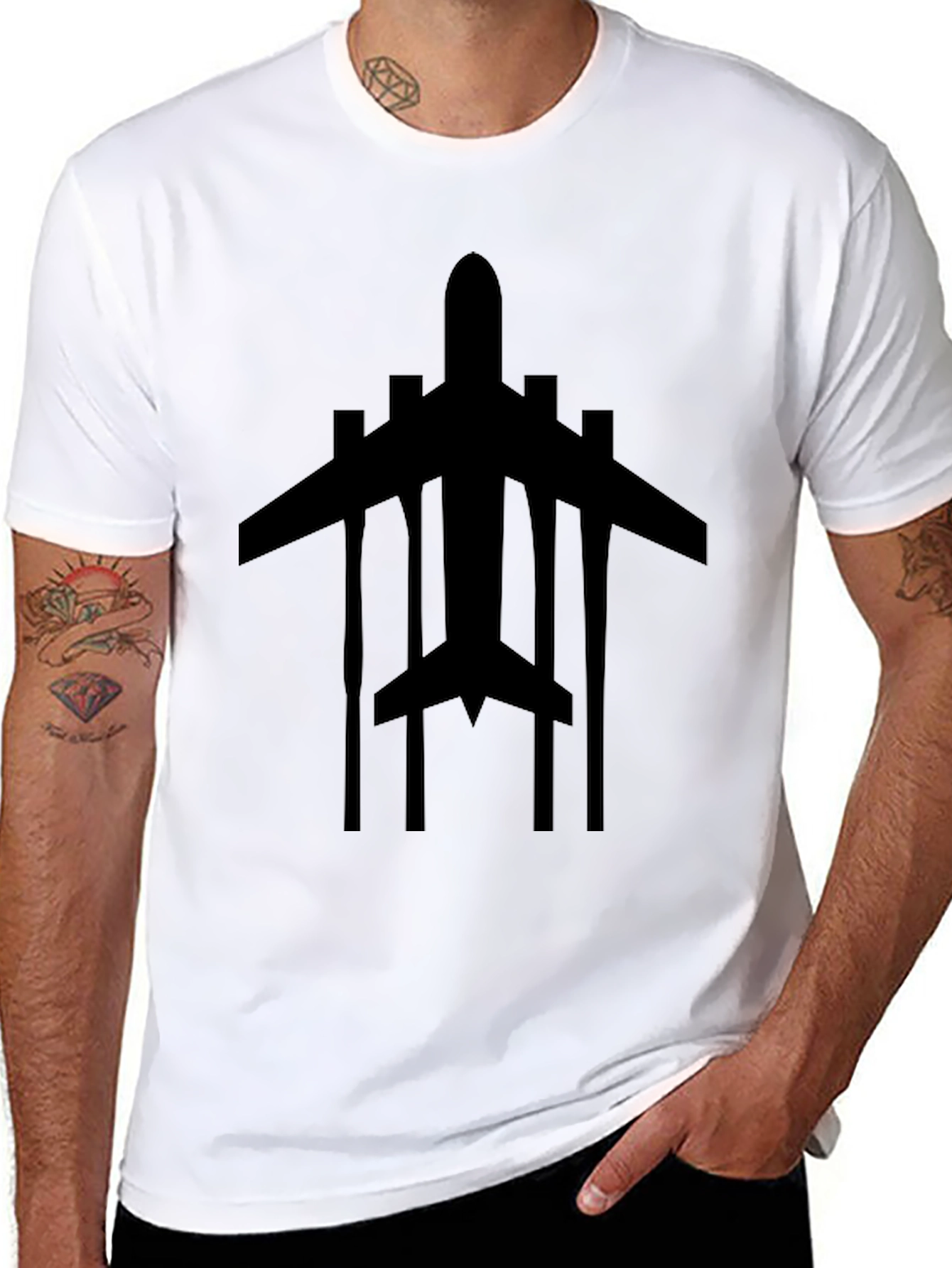 Airplane Graphic Tee - Black T-Shirt