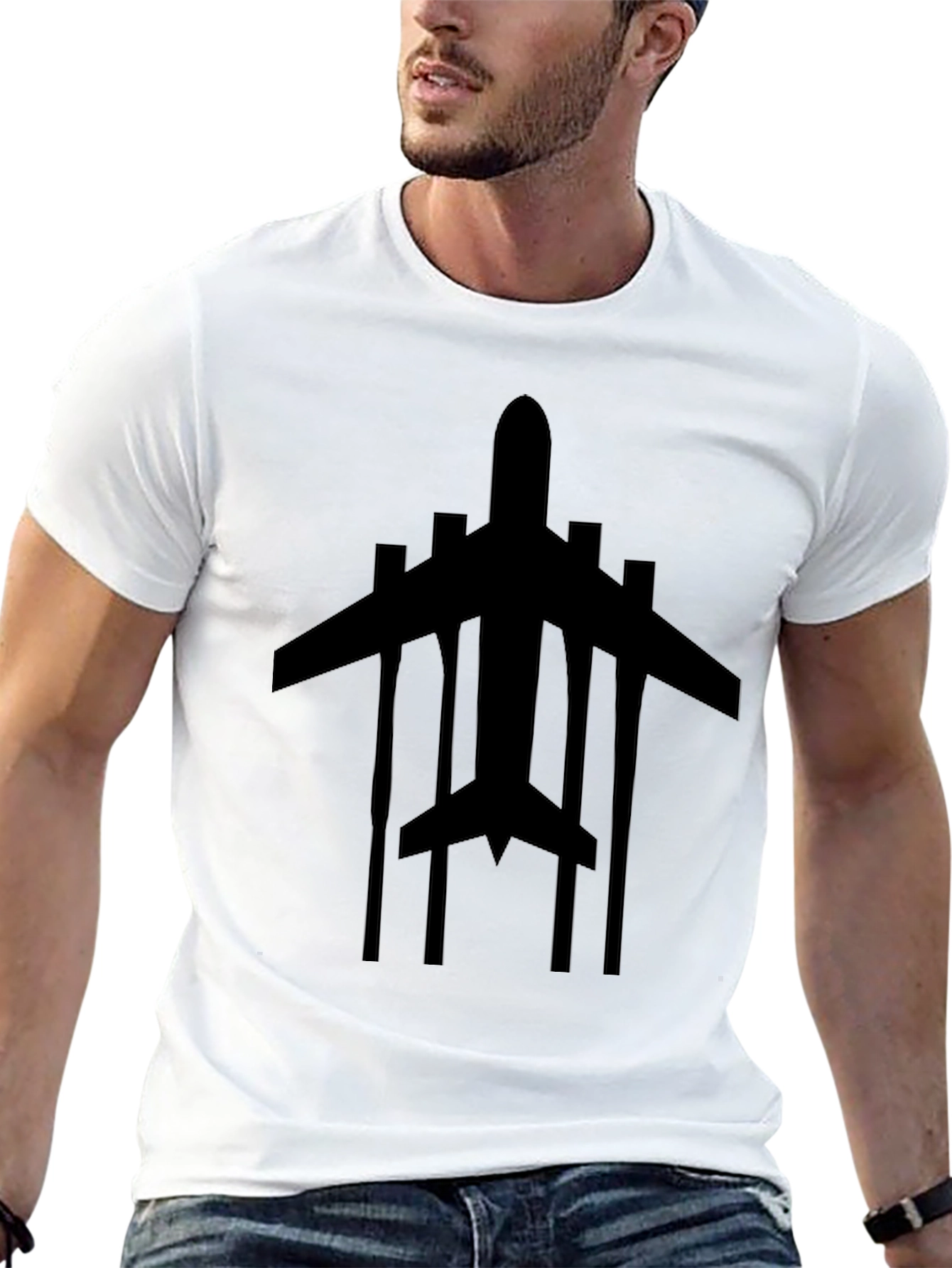 Airplane Graphic Tee - Black T-Shirt