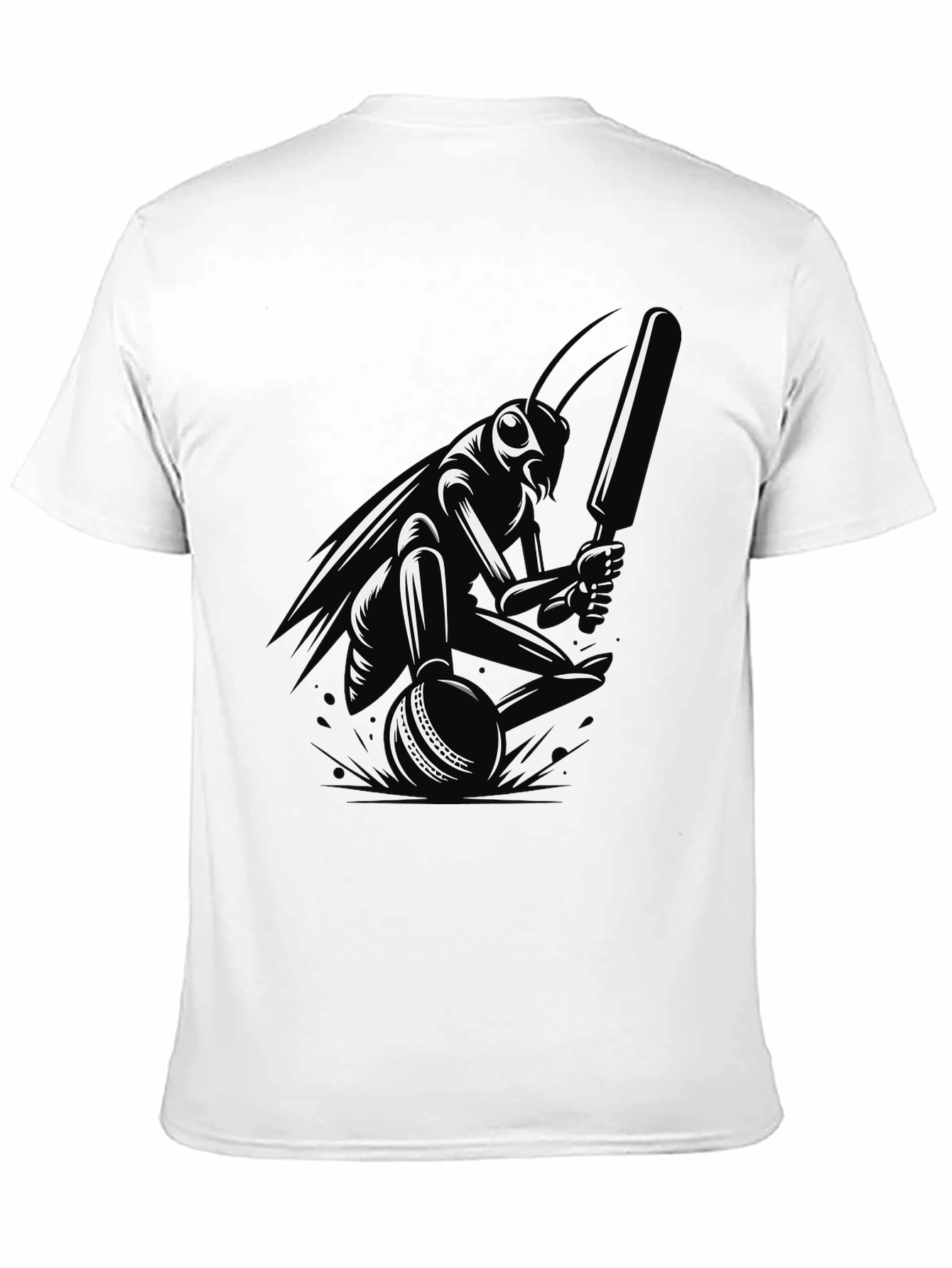 Cricket Bug Graphic Tee - Black Cotton T-Shirt