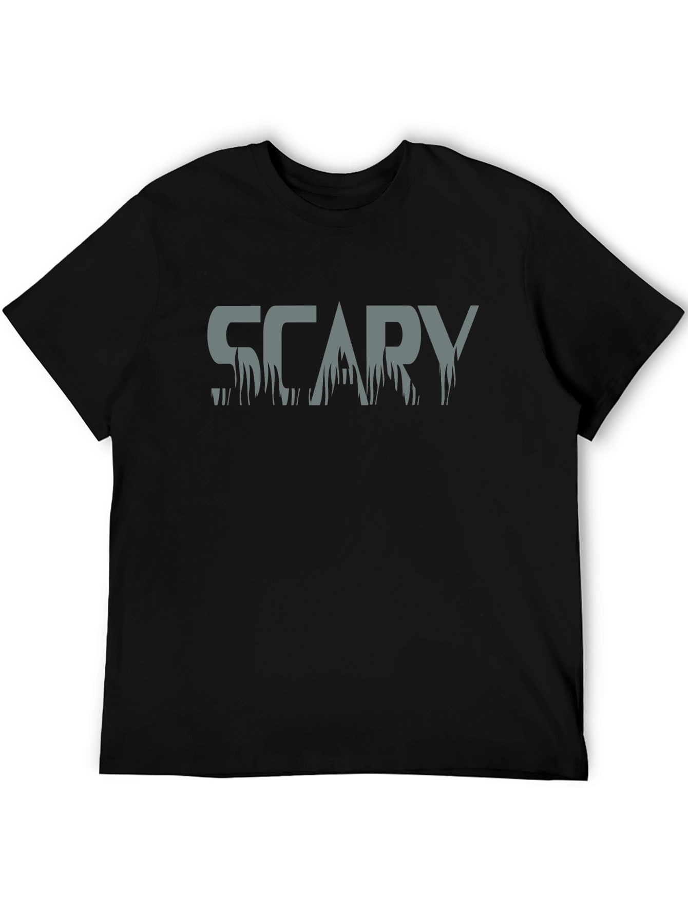 Mens Scary Graphic Print T-Shirt