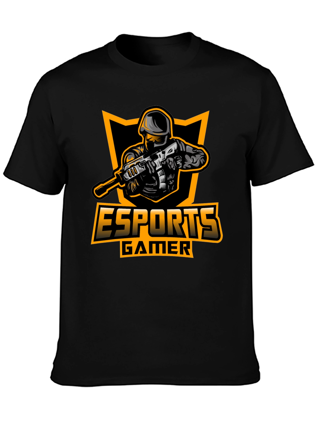 Esports Gamer Graphic Black T-Shirt