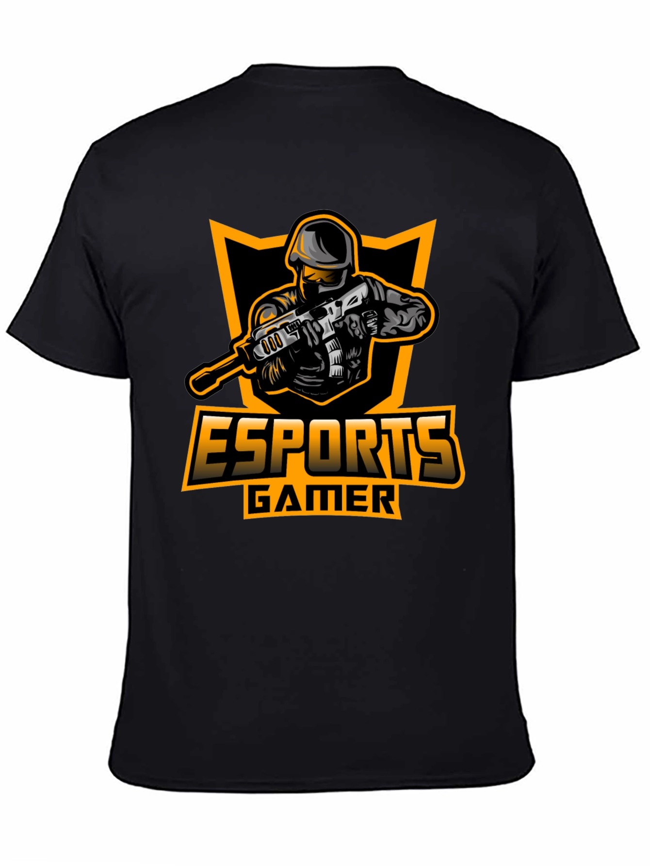 Esports Gamer Graphic Black T-Shirt