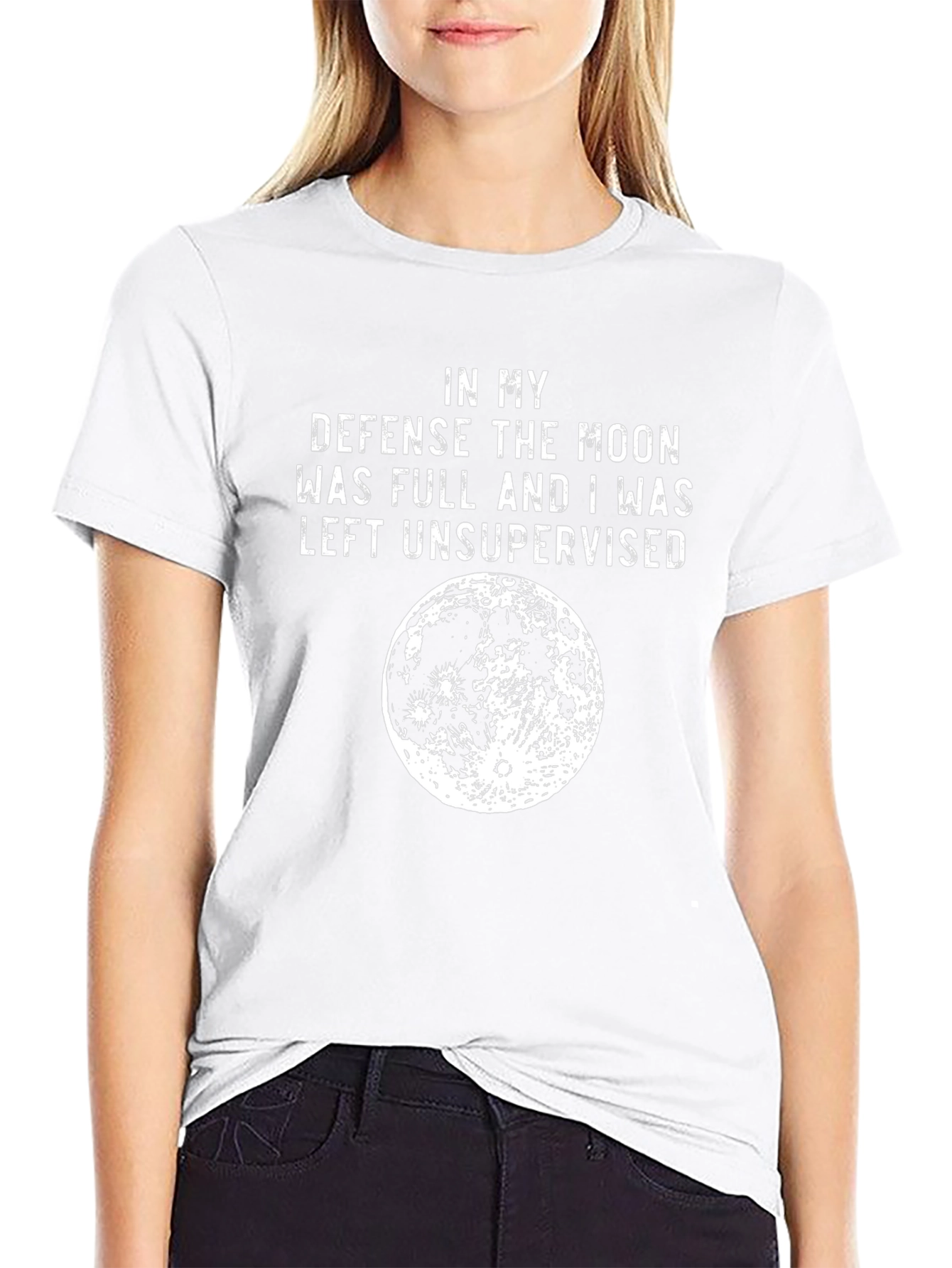 Funny Moon T-Shirt: In My Defense Moon Was Full