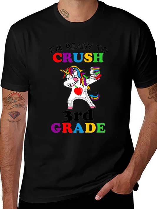 Ready to Crush 3rd Grade T-Shirt Unicorn Dabbing Back to School