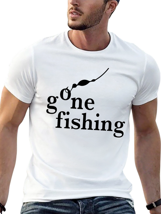 Gone Fishing Black T-Shirt