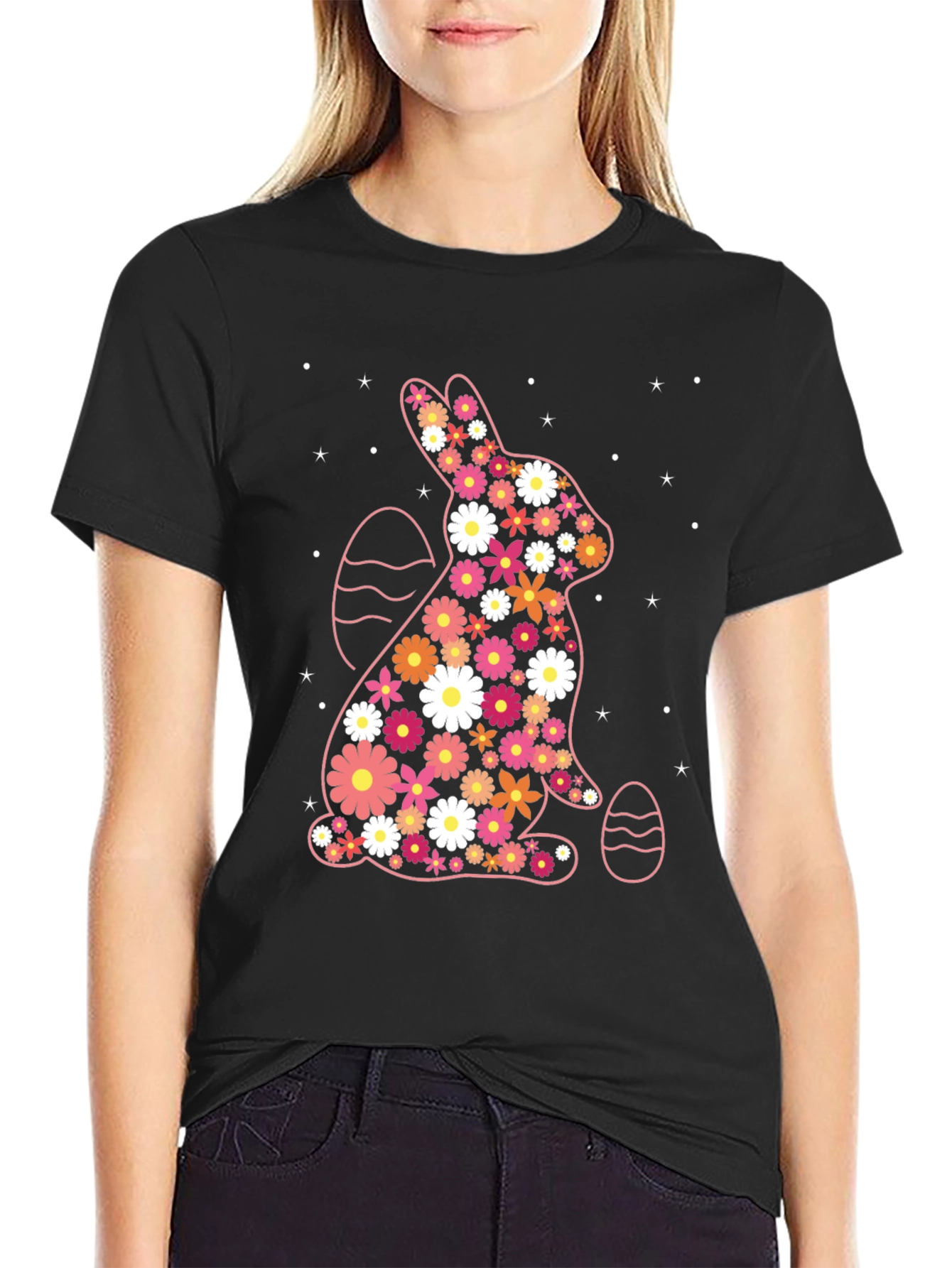 Floral Easter Bunny T-Shirt